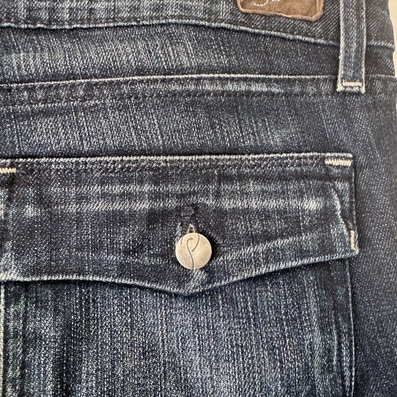 Women’s Paige Canon Wide Leg Dark Wash Jeans - Picture 3 of 5